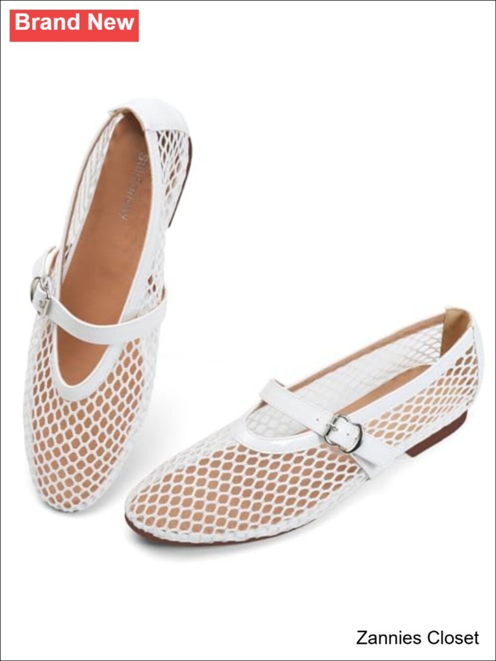 ✨ Adjustable Strap Mesh Ballet Mary Jane Flats Casual Office Shoes